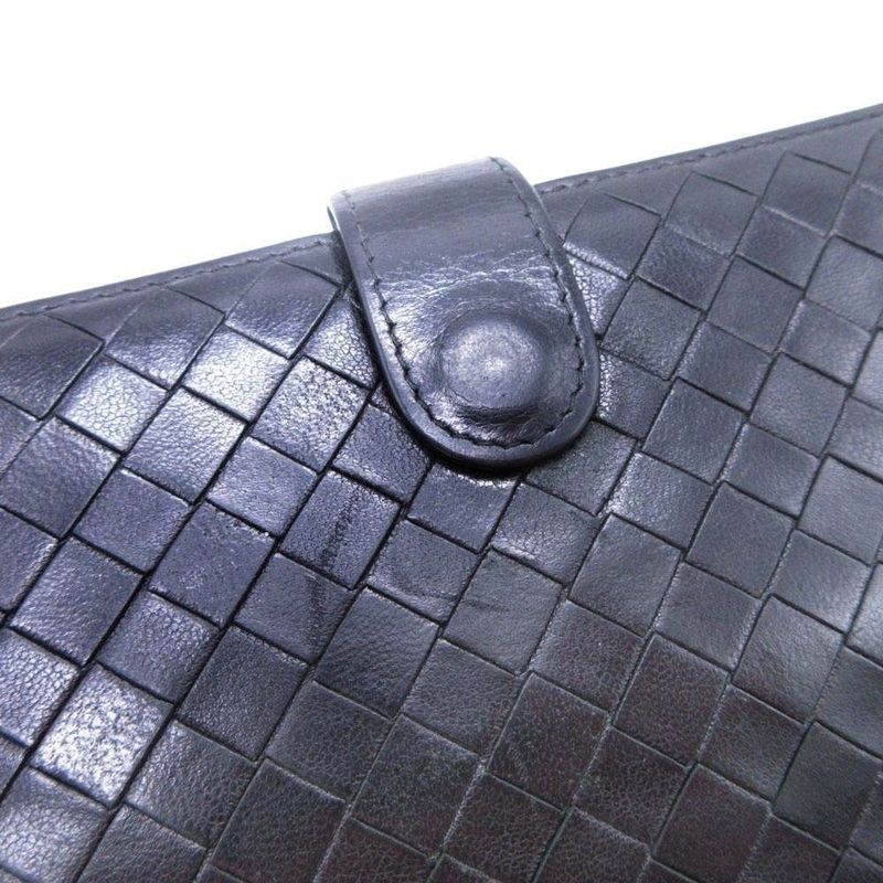 Good Bottega Veneta Intrecciato Long Wallet with Coin Purse 134075 Black Men