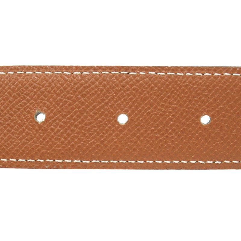 Hermes H Buckle Reversible Belt Box Calf Togo Leather Vintage B Marked 1998