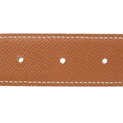 Hermes H Buckle Reversible Belt Box Calf Togo Leather Vintage B Marked 1998