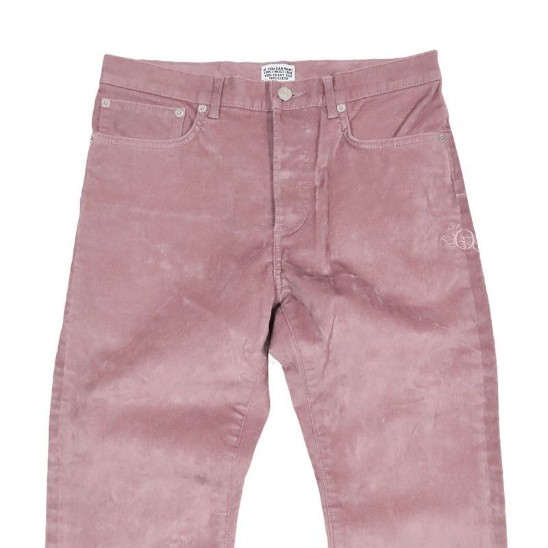 Unused 22aw Dior Cactus Jack Travis Scott Velour Pants Straight Button Fly Slim