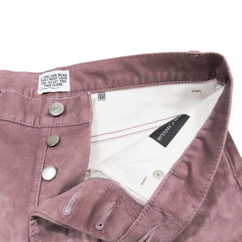 Unused 22aw Dior Cactus Jack Travis Scott Velour Pants Straight Button Fly Slim