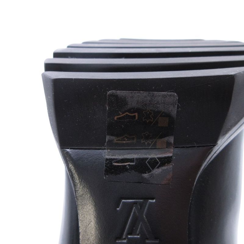 2018 Louis Vuitton Monogram Side Gore Boots Ankle Boots Chelsea 36/23.0 Black