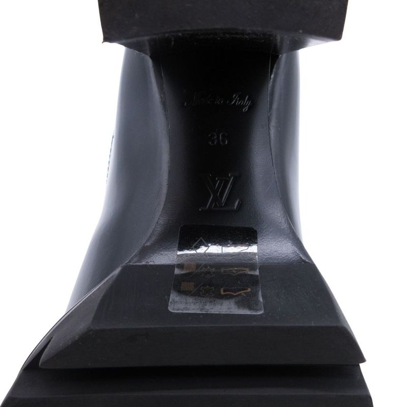 2018 Louis Vuitton Monogram Side Gore Boots Ankle Boots Chelsea 36/23.0 Black