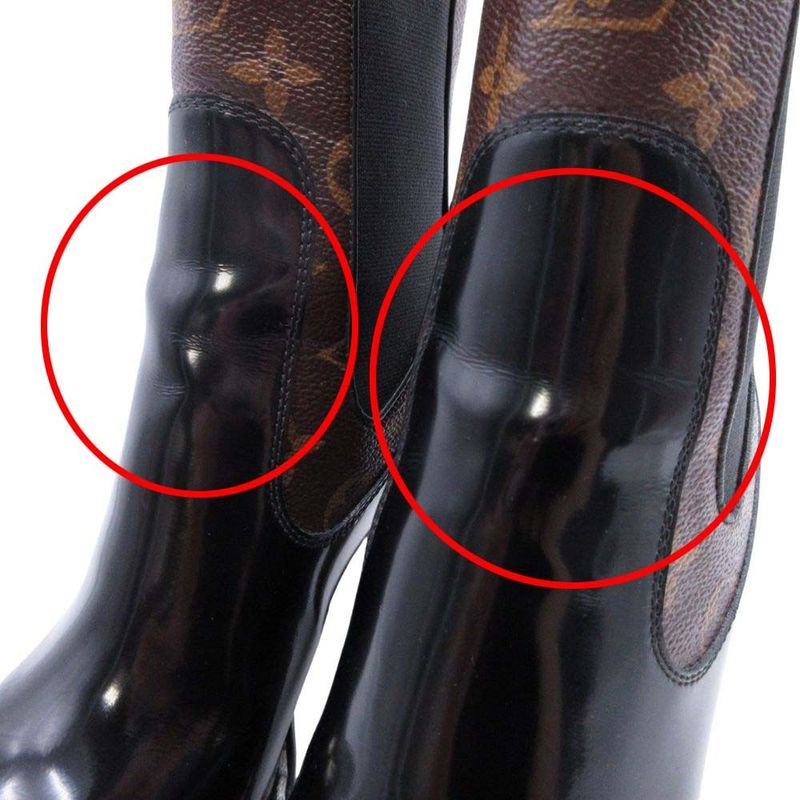 2018 Louis Vuitton Monogram Side Gore Boots Ankle Boots Chelsea 36/23.0 Black