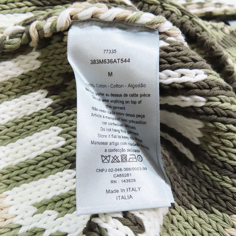 23aw Dior CD Diamond Jacquard Sleeveless Knit Sweater Pullover Vest High Neck M