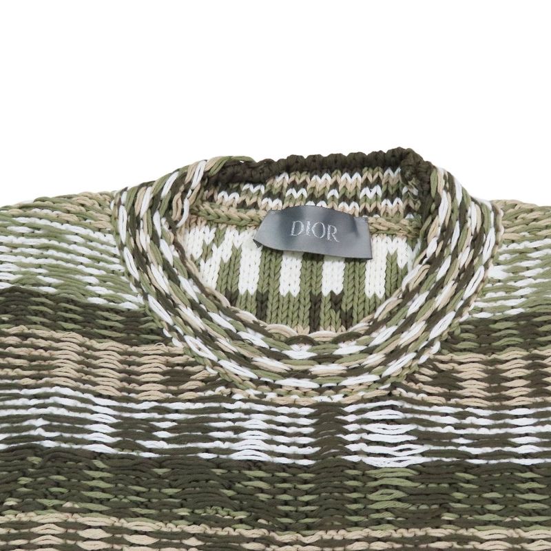 23aw Dior CD Diamond Jacquard Sleeveless Knit Sweater Pullover Vest High Neck M
