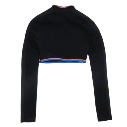 Unused 23ss Louis Vuitton Cropped Jersey Tops Cut and Sewn LV Logo Long Sleeve