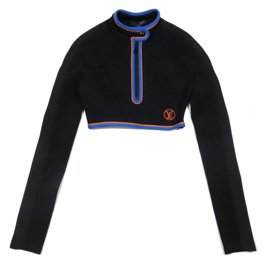 Unused 23ss Louis Vuitton Cropped Jersey Tops Cut and Sewn LV Logo Long Sleeve