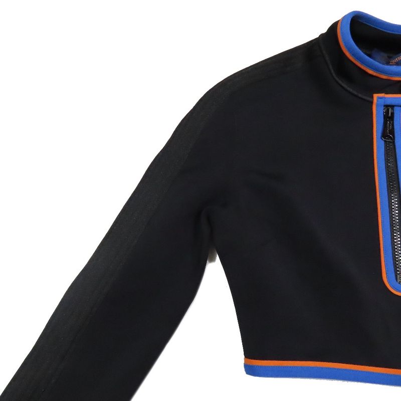 Unused 23ss Louis Vuitton Cropped Jersey Tops Cut and Sewn LV Logo Long Sleeve
