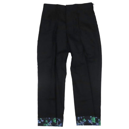 Unused 22ss Dior Floral Design Cotton Long Pants Floral Hem Floral Design