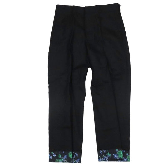 Unused 22ss Dior Floral Design Cotton Long Pants Floral Hem Floral Design