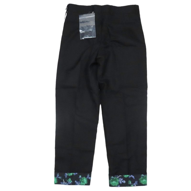 Unused 22ss Dior Floral Design Cotton Long Pants Floral Hem Floral Design
