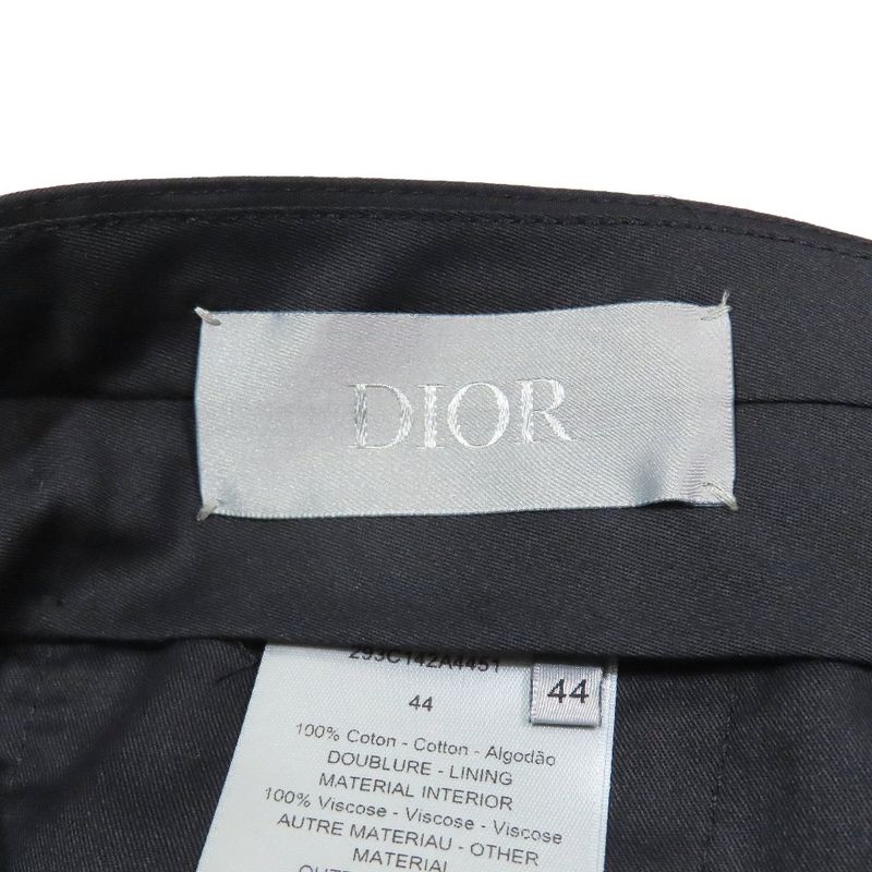 Unused 22ss Dior Floral Design Cotton Long Pants Floral Hem Floral Design