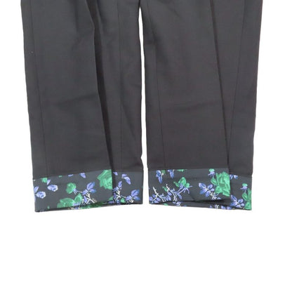 Unused 22ss Dior Floral Design Cotton Long Pants Floral Hem Floral Design