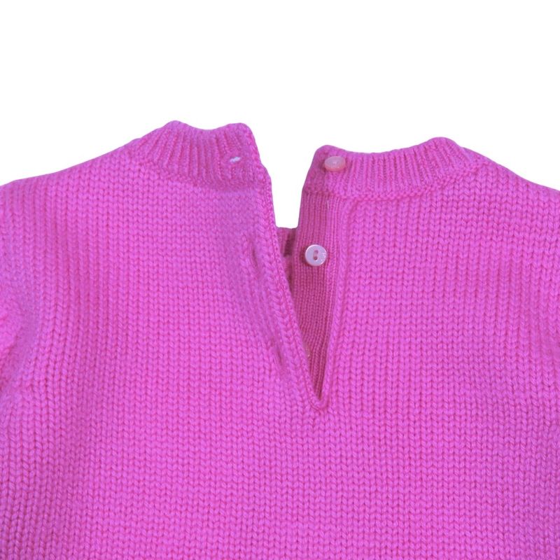 Unused Baby Dior Baby Dior Wool Knit Dress Sweater Long Sleeves Rabbit Logo