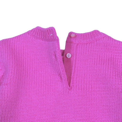 Unused Baby Dior Baby Dior Wool Knit Dress Sweater Long Sleeves Rabbit Logo