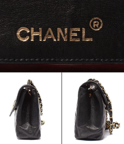 Chanel Chain Shoulder Bag Single Chain Single Flap Gold Hardware Lambskin 0th
