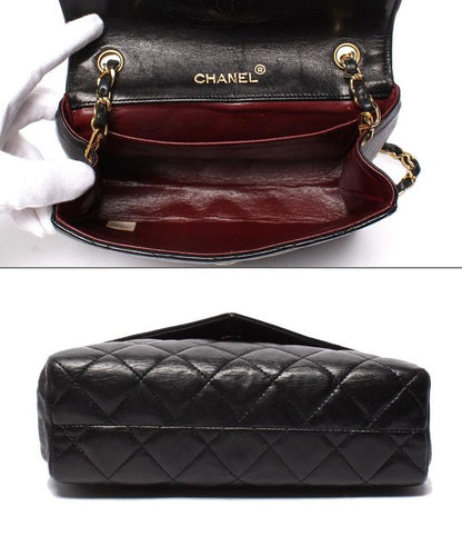Chanel Chain Shoulder Bag Single Chain Single Flap Gold Hardware Lambskin 0th