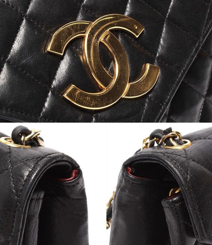 Chanel Chain Shoulder Bag Single Chain Single Flap Gold Hardware Lambskin 0th