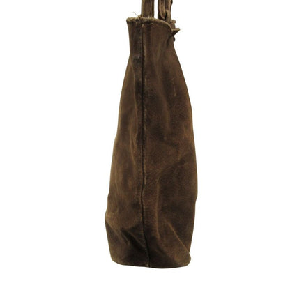 Fendi SAS Fendi 90's 00's Suedeleather Hand Bag Tote Shoulder Zucca Leather Old