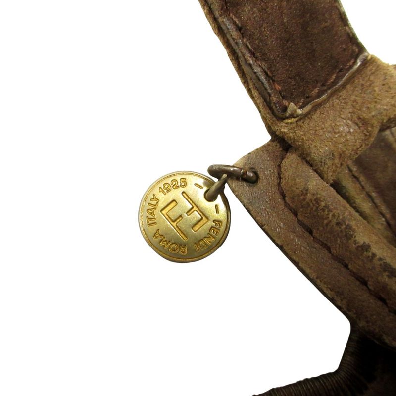 Fendi SAS Fendi 90's 00's Suedeleather Hand Bag Tote Shoulder Zucca Leather Old