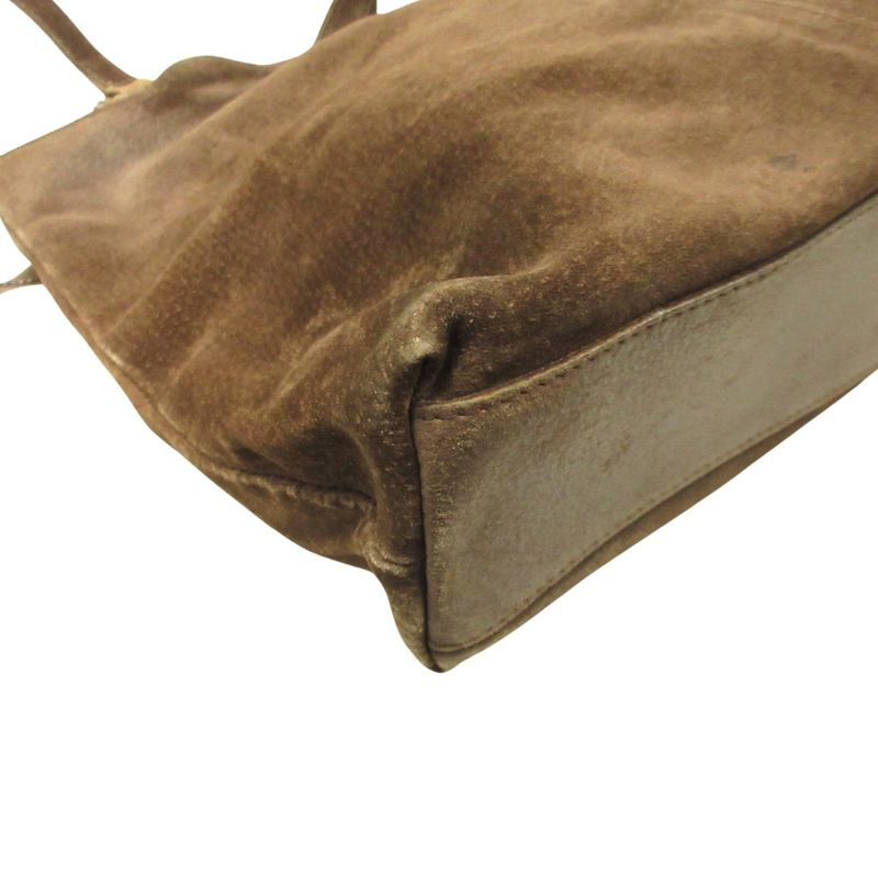 Fendi SAS Fendi 90's 00's Suedeleather Hand Bag Tote Shoulder Zucca Leather Old