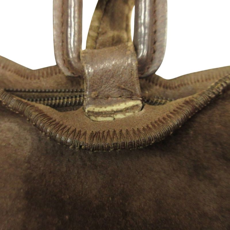 Fendi SAS Fendi 90's 00's Suedeleather Hand Bag Tote Shoulder Zucca Leather Old