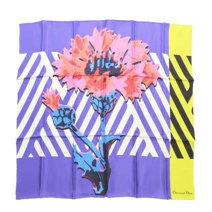 Unused 22ss Christian DIOR D-flower Pop Scarf Large Size Floral Pattern
