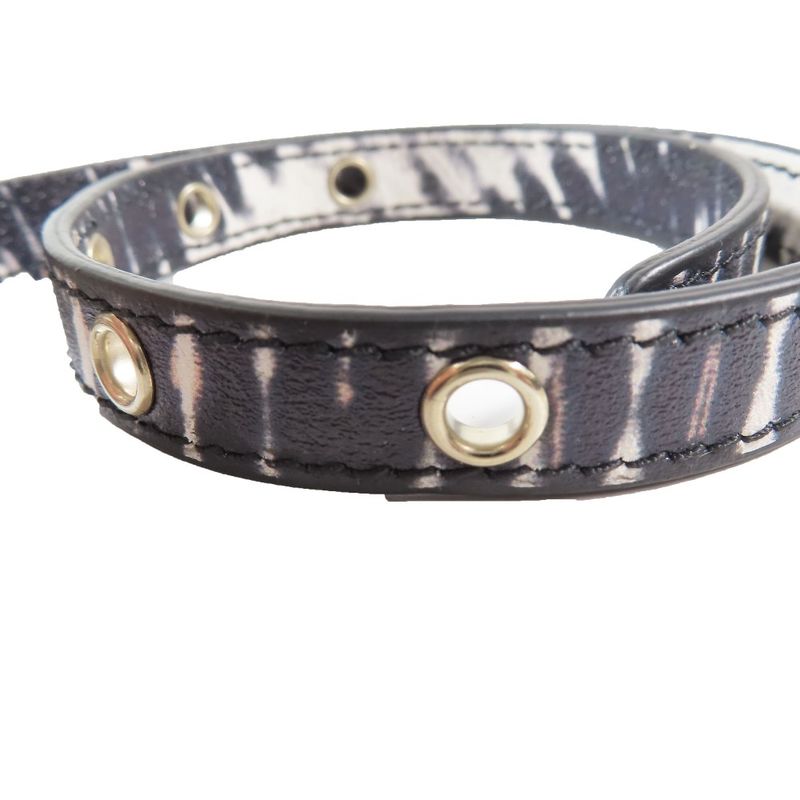 Unused Christian DIOR Leather Gold Hardware Logo Buckle Animal Pattern Narrow