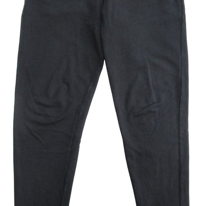 Prada Sweatpants Rubber Logo Cotton Easy Hem Ribbed Sjp182 Size S Black Mens