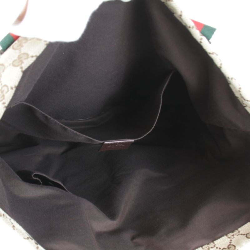 Used" Gucci Sherry Line 189669 203998 Tote Bag In GG Canvas Brown