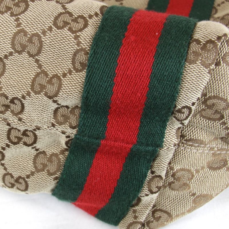 Used" Gucci Sherry Line 189669 203998 Tote Bag In GG Canvas Brown