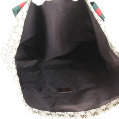 Used" Gucci Sherry Line 189669 203998 Tote Bag In GG Canvas Brown