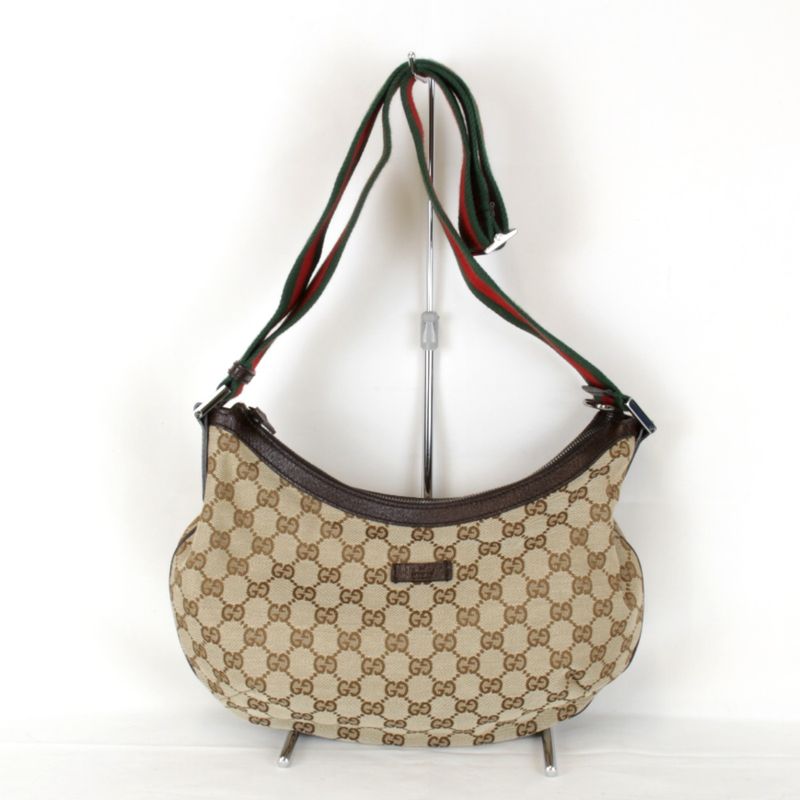 Used" Gucci Sherry Line 181092 1669 Shoulder Bag GG Canvas Brown