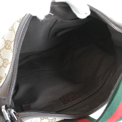 Used" Gucci Sherry Line 181092 1669 Shoulder Bag GG Canvas Brown