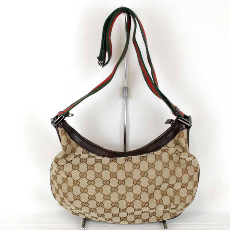 Used" Gucci Sherry Line 181092 1669 Shoulder Bag GG Canvas Brown