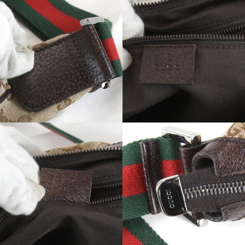 Used" Gucci Sherry Line 181092 1669 Shoulder Bag GG Canvas Brown