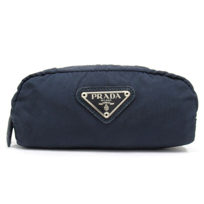 Prada Nylon Pouch Small Bag Triangle Logo Triangle Logo Plate Navy Men's
