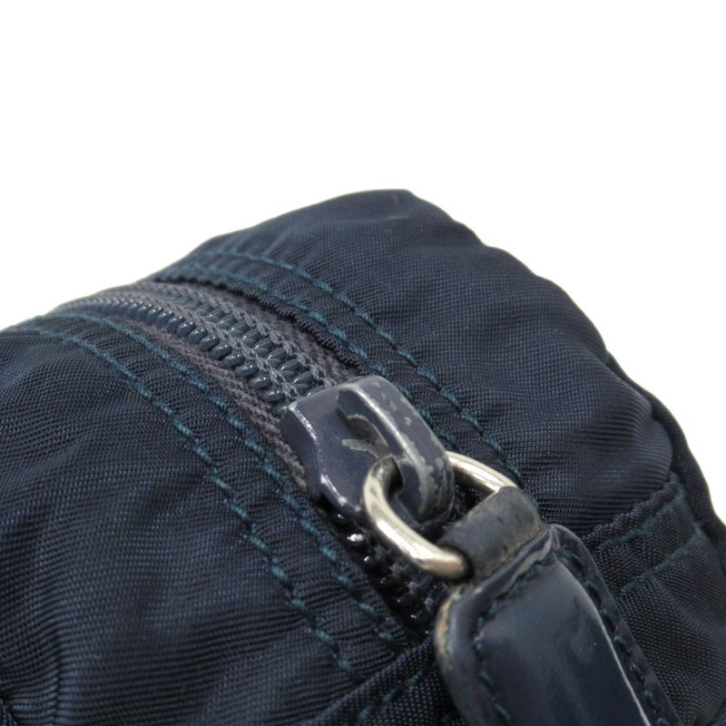Prada Nylon Pouch Small Bag Triangle Logo Triangle Logo Plate Navy Men's