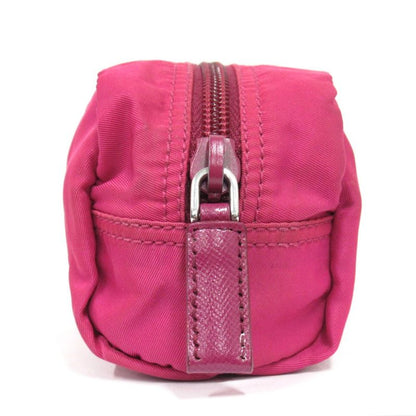 Prada Nylon Pouch Small Bag Triangle Logo Triangle Logo Plate Pink Men's