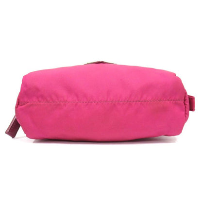 Prada Nylon Pouch Small Bag Triangle Logo Triangle Logo Plate Pink Men's