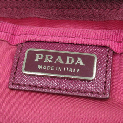 Prada Nylon Pouch Small Bag Triangle Logo Triangle Logo Plate Pink Men's