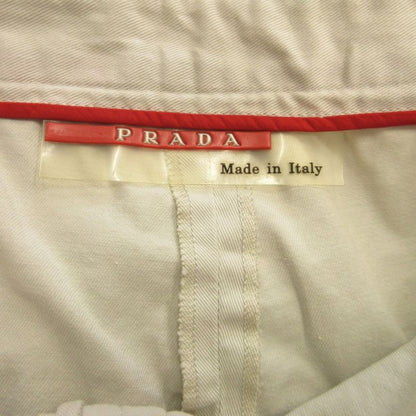 Prada Sport 90's 00's Rubber Logo Pants Slacks Old Vintage 40 White Women Used