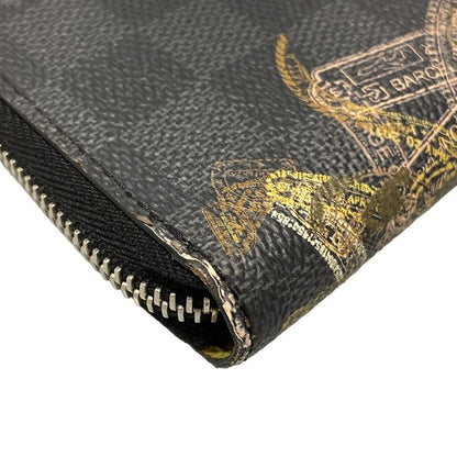 Louis Vuitton Long Wallet Damier Graphite Stamped Zippy Wallet Vertical N64606