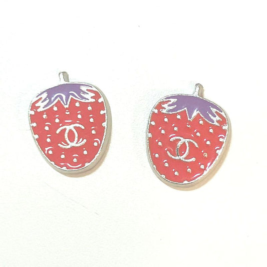 Chanel Strawberry Motif COCO Mark Earrings : Y3187