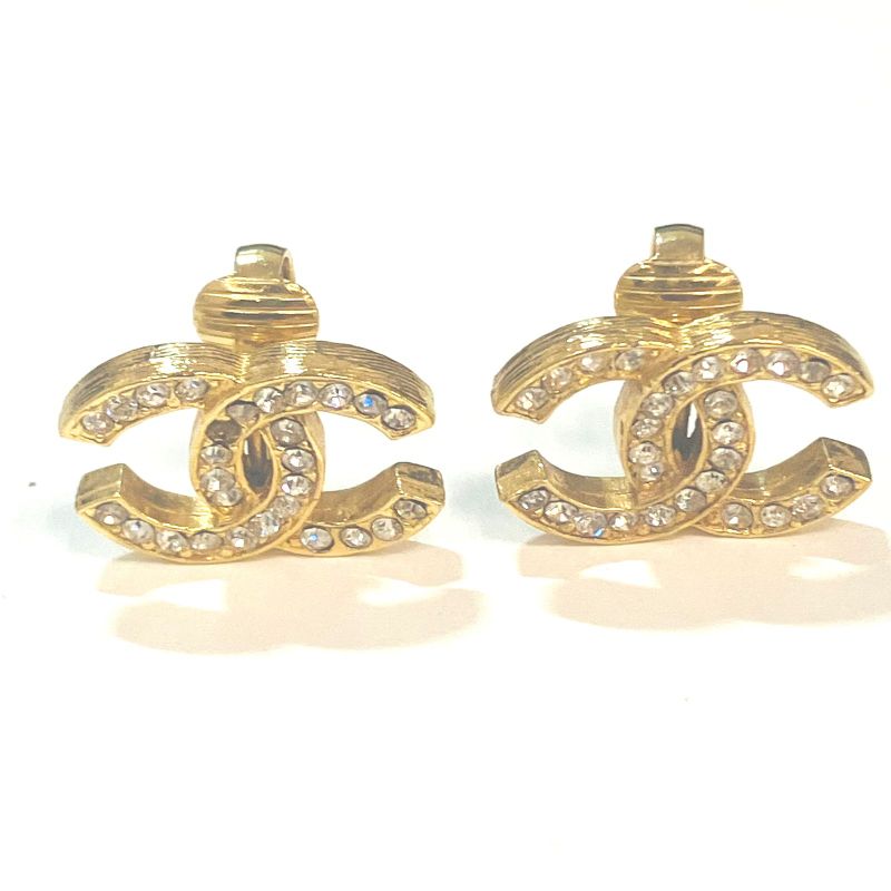 Chanel COCO Mark Rhinestone Ear Ring : Y3190