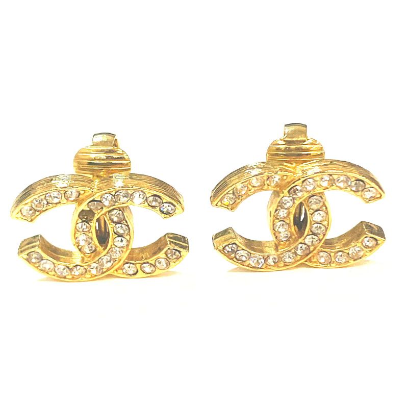 Chanel COCO Mark Rhinestone Ear Ring : Y3190