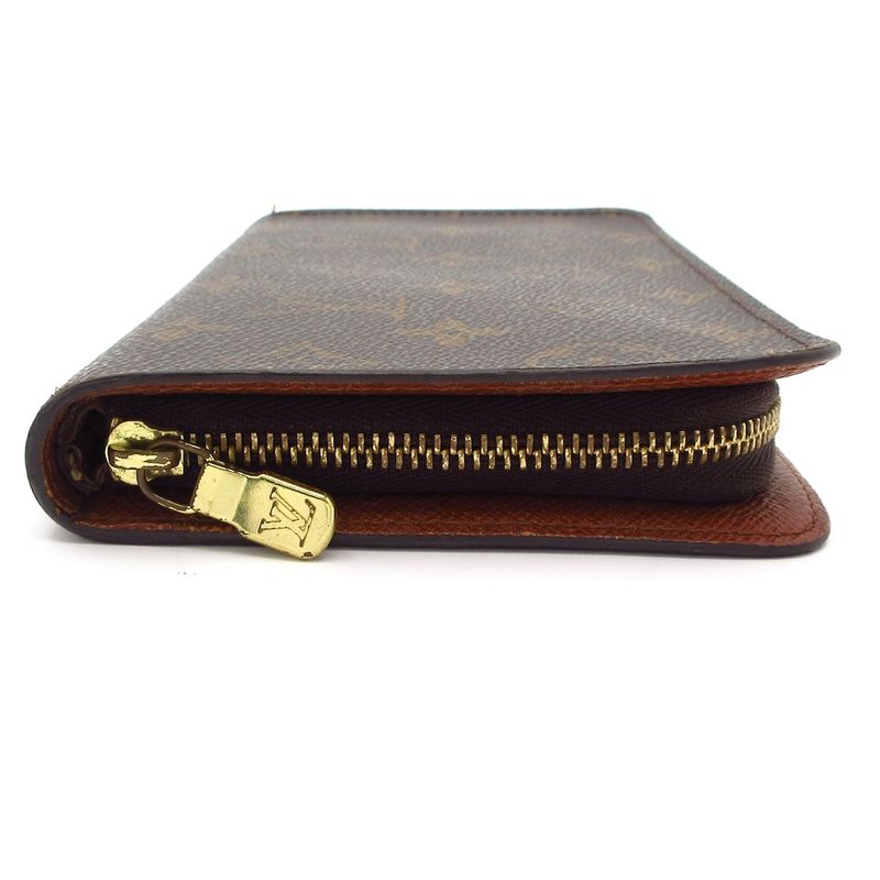 Louis Vuitton Monogram Porte Monet Zip Long Wallet M61727 Leather
