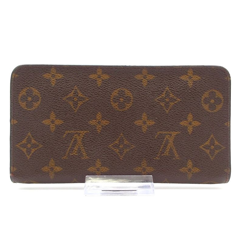 Louis Vuitton Monogram Porte Monet Zip Long Wallet M61727 Leather