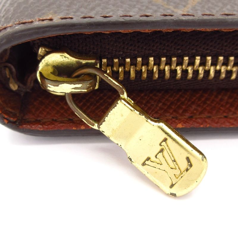 Louis Vuitton Monogram Porte Monet Zip Long Wallet M61727 Leather
